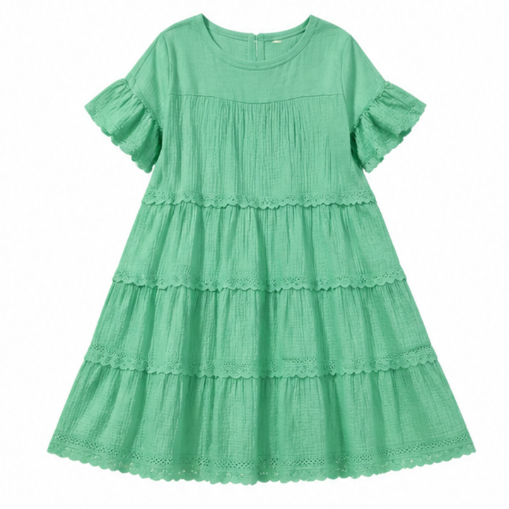 Sundara Tiered Lace Midi Dress with Hidden Pockets — View 21 | Clova