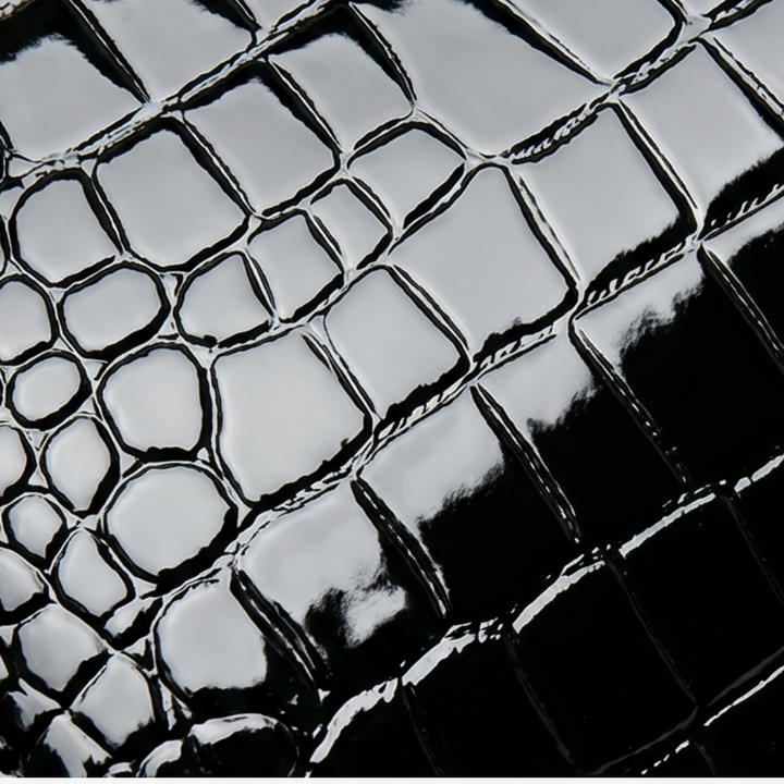 Glossy Croc Crossbody Handbag