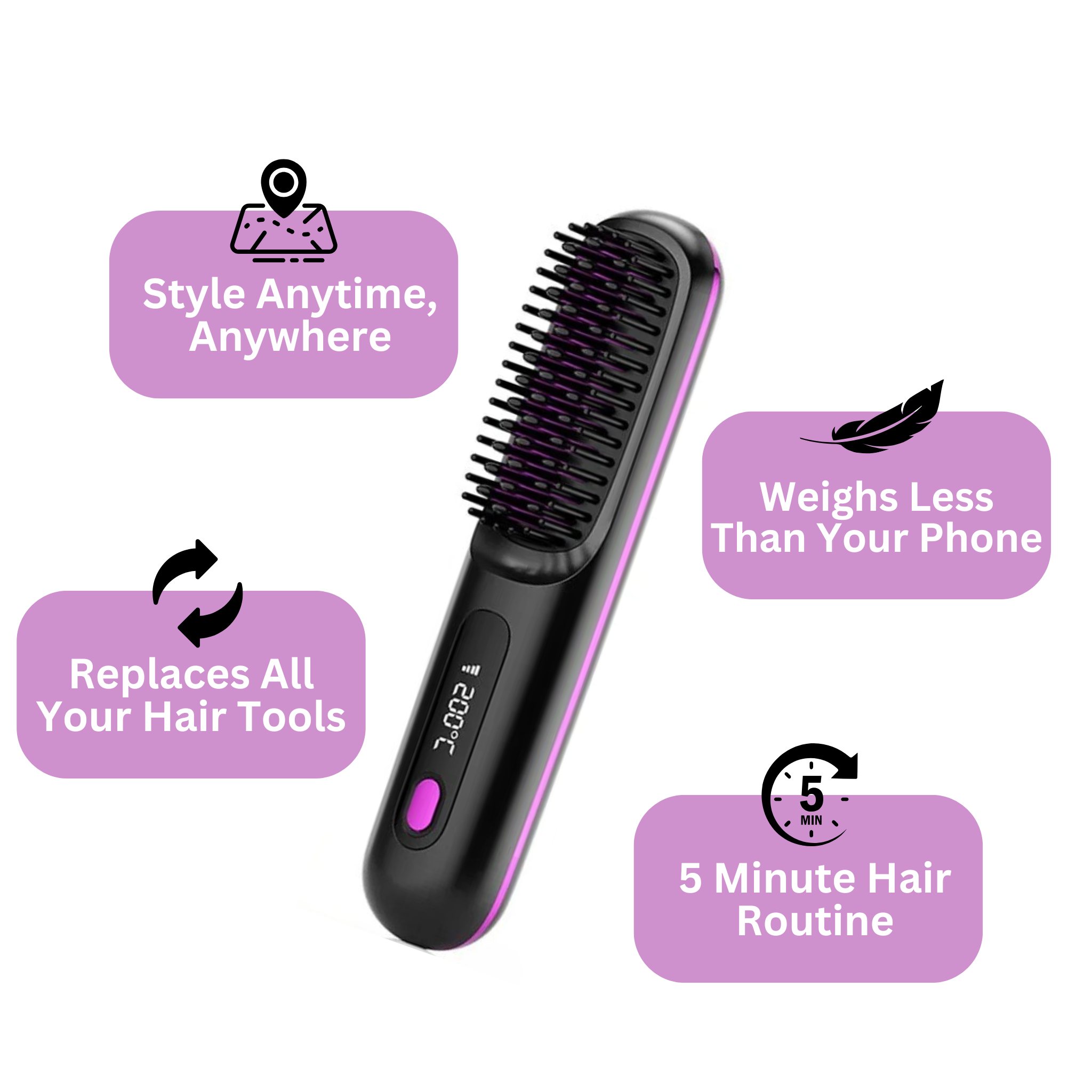 Clova Portable Straightener Brush