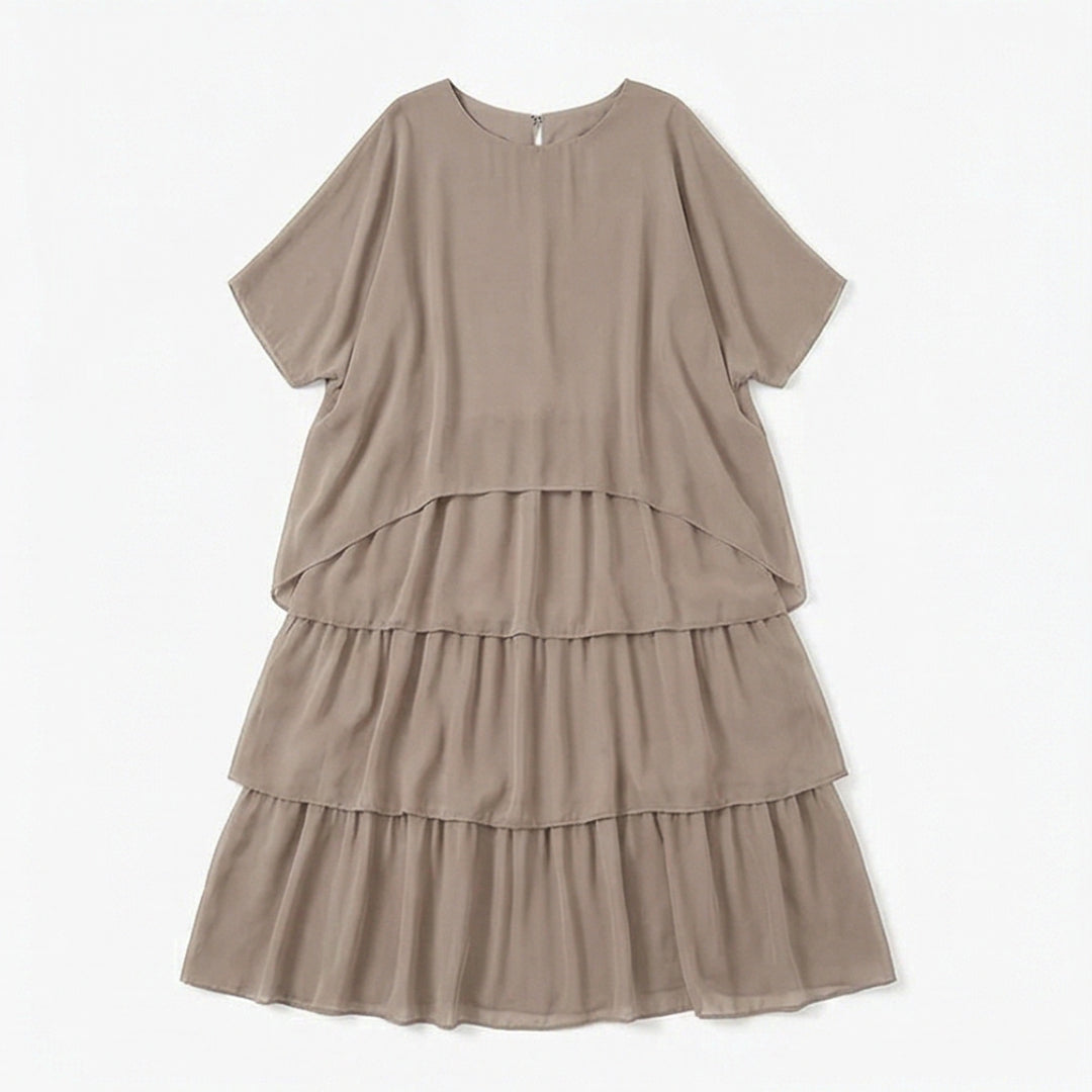 Flowing Tiered Chiffon Maxi Dress