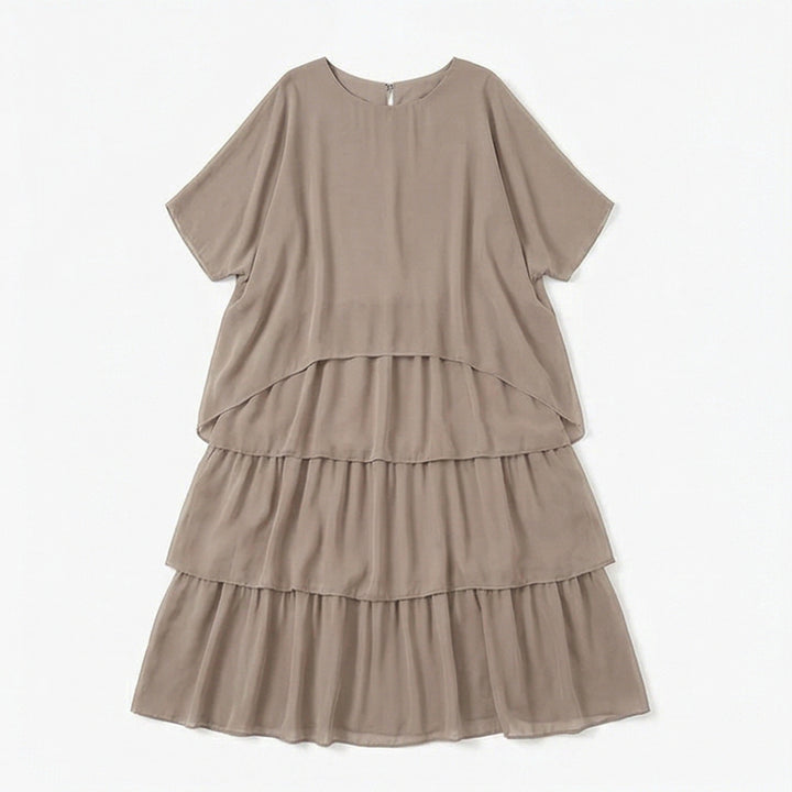 Flowing Tiered Chiffon Maxi Dress