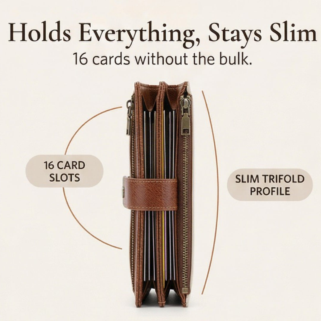 Vintage RFID Trifold Wallet