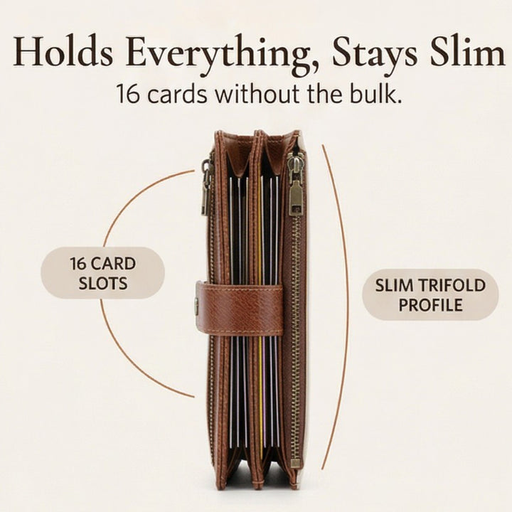Vintage RFID Trifold Wallet