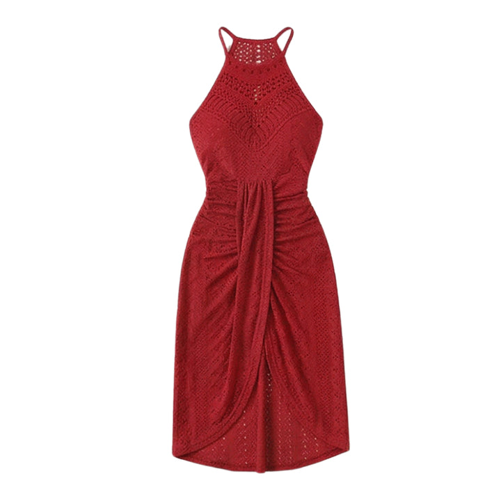 Lace Halterneck Maxi Dress