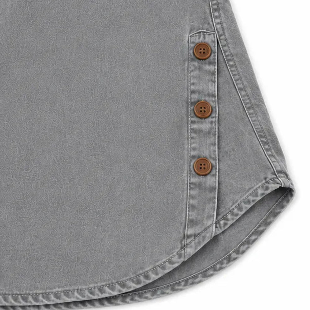 Henley Tunic Top with Side Buttons for Women