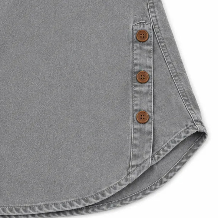 Henley Tunic Top with Side Buttons for Women