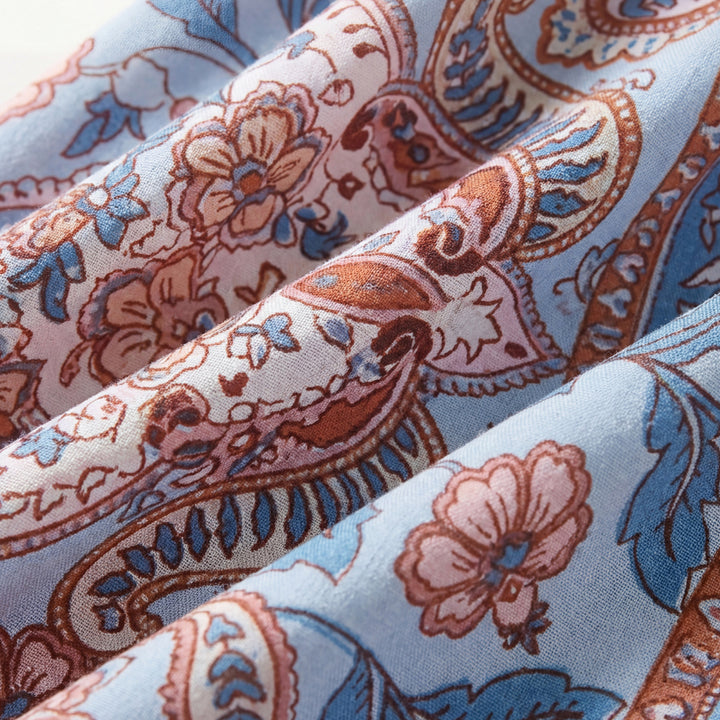 Flowy Floral V Neck Maxi Dress