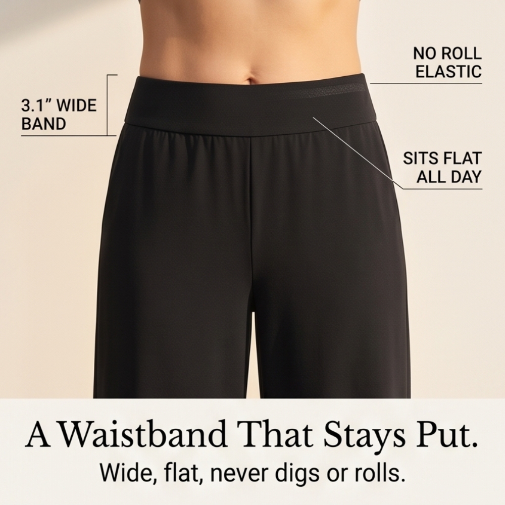 Lunavia Wide-Leg Tulip-Hem Capri Pants with Pockets — View 10 | Clova