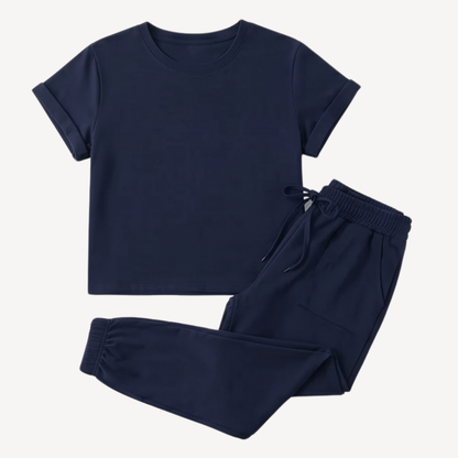 Matching Tee & Jogger Set with Pockets — View 18 | Clova