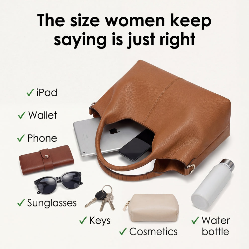 Carrina Soft Leather Everyday Hobo Bagy