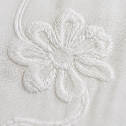 Embroidered Ruffle Blouse — View 14 | Clova