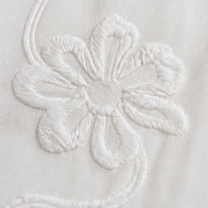 Embroidered Ruffle Blouse — View 14 | Clova