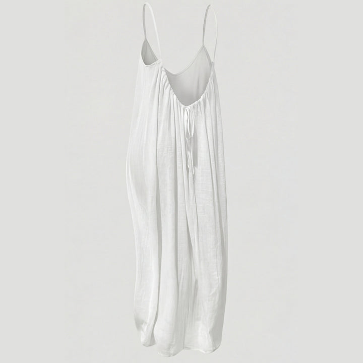 Flowy Open Back Summer Maxi Dress