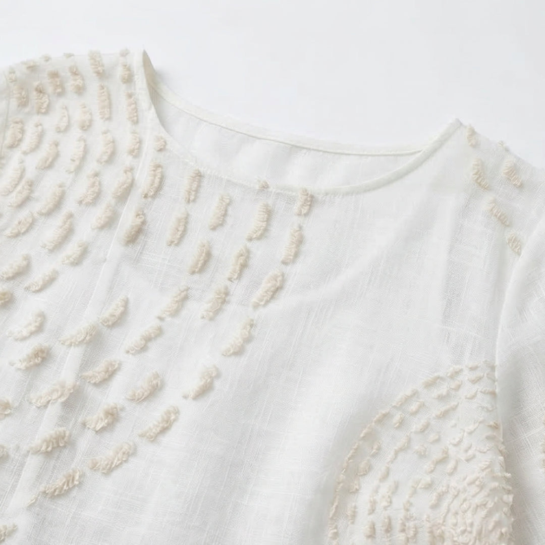 Embossed Texture Midi Dress