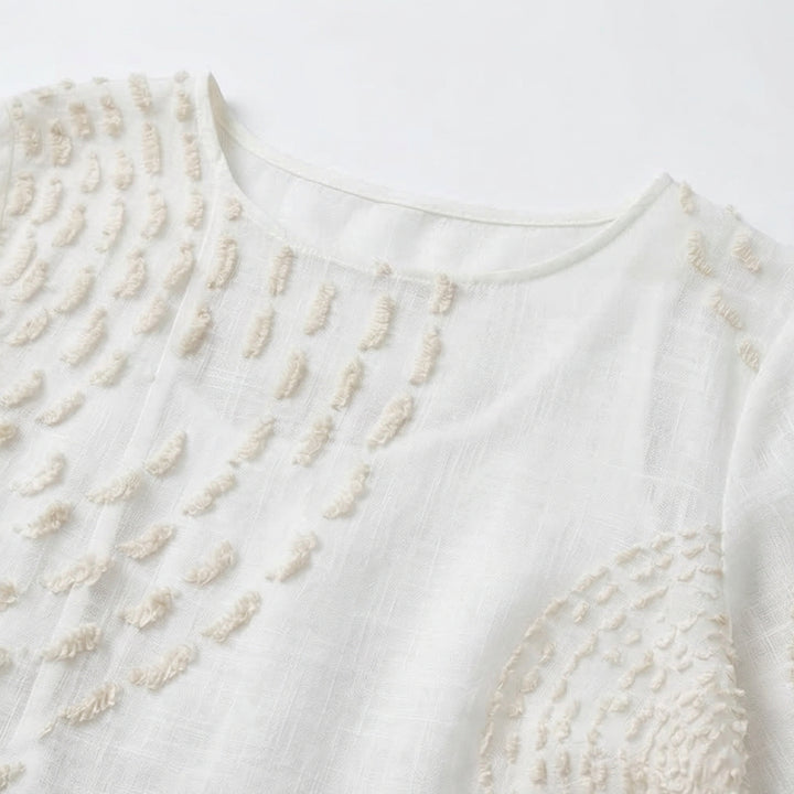 Embossed Texture Midi Dress