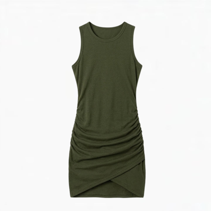 Ruched Sleeveless Bodycon Dress