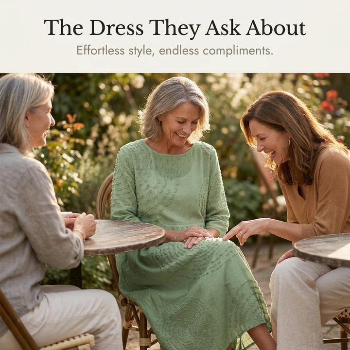 Embossed Texture Midi Dress