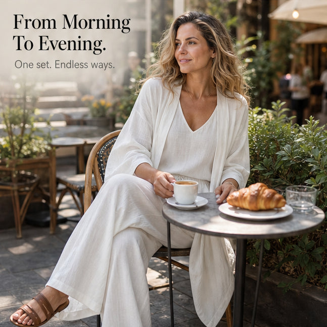Elegant 3-Piece Loungewear Set for Effortless Style