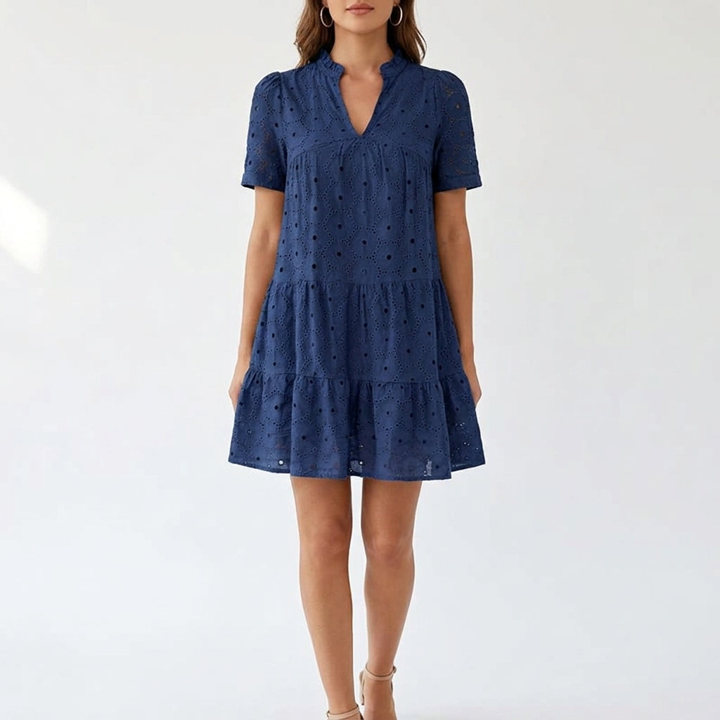 Cotton Eyelet Summer Dress