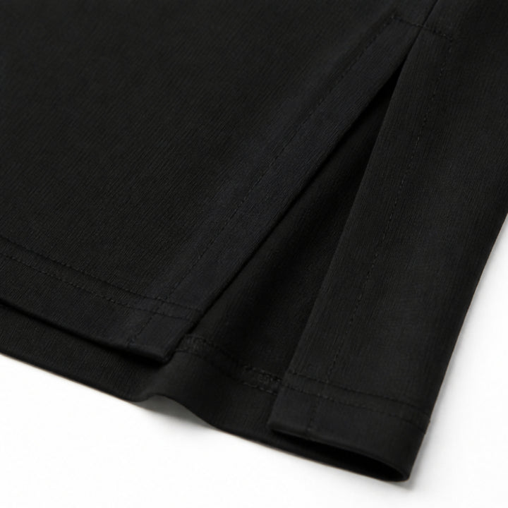 Wrinkle-Free Split-Hem Maxi Dress with Pockets