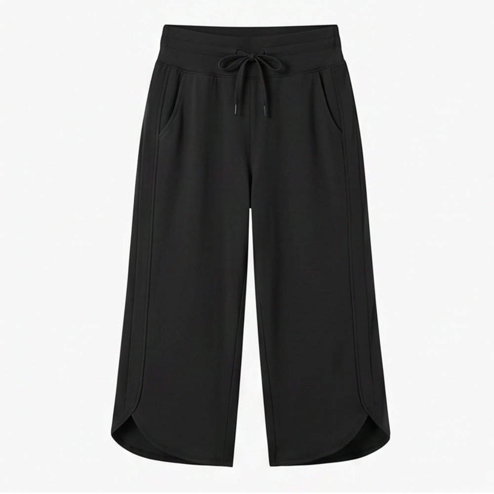Lunavia Wide-Leg Tulip-Hem Capri Pants with Pockets — View 15 | Clova