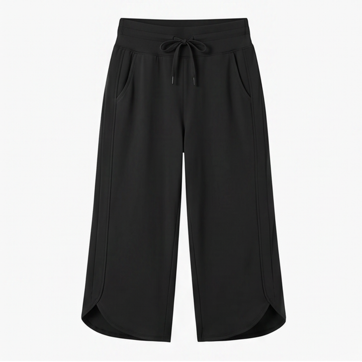 Lunavia Wide-Leg Tulip-Hem Capri Pants with Pockets — View 15 | Clova