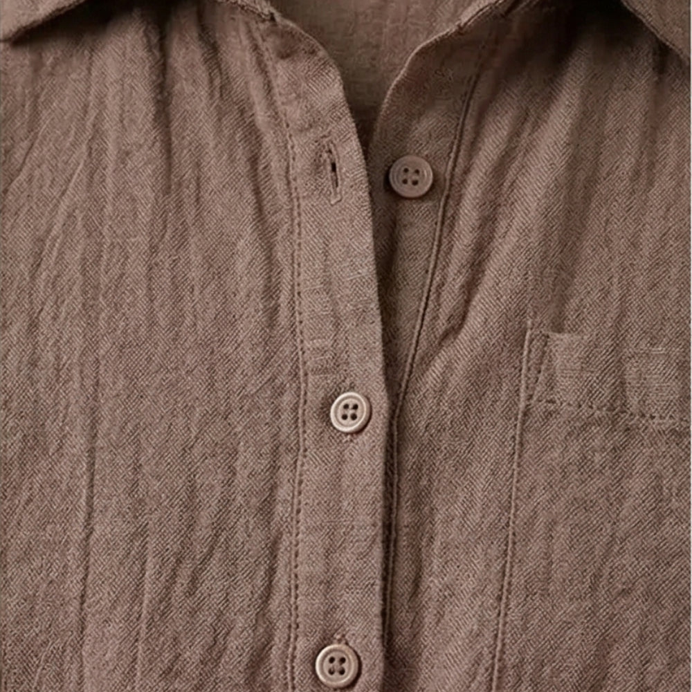 Effortless Linen Blend Matching Set