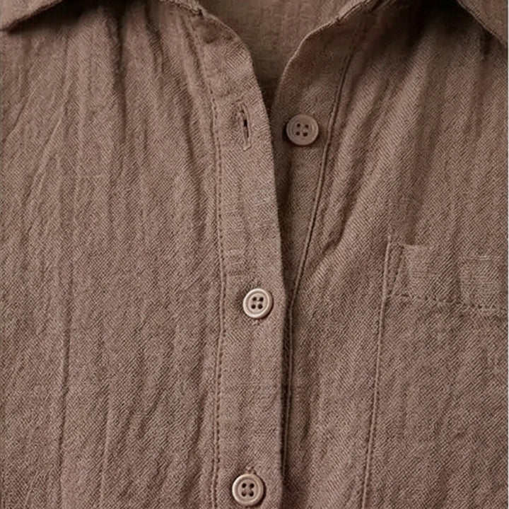 Effortless Linen Blend Matching Set