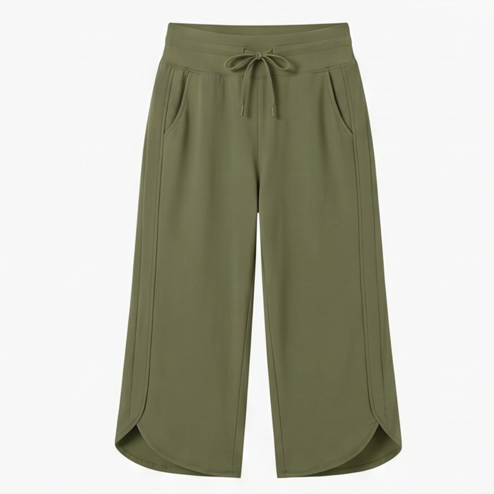 Lunavia Wide-Leg Tulip-Hem Capri Pants with Pockets — View 17 | Clova