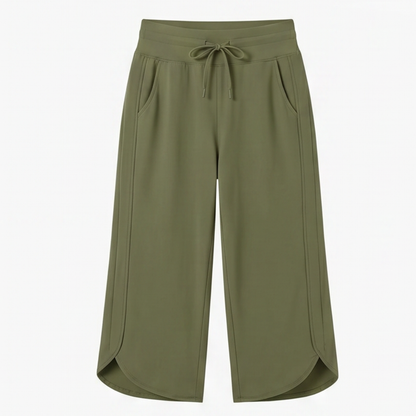 Lunavia Wide-Leg Tulip-Hem Capri Pants with Pockets — View 17 | Clova