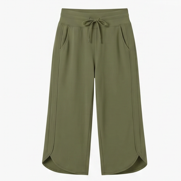 Lunavia Wide-Leg Tulip-Hem Capri Pants with Pockets — View 17 | Clova