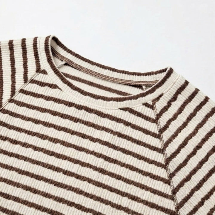 Textured Stripe Relaxed Tee