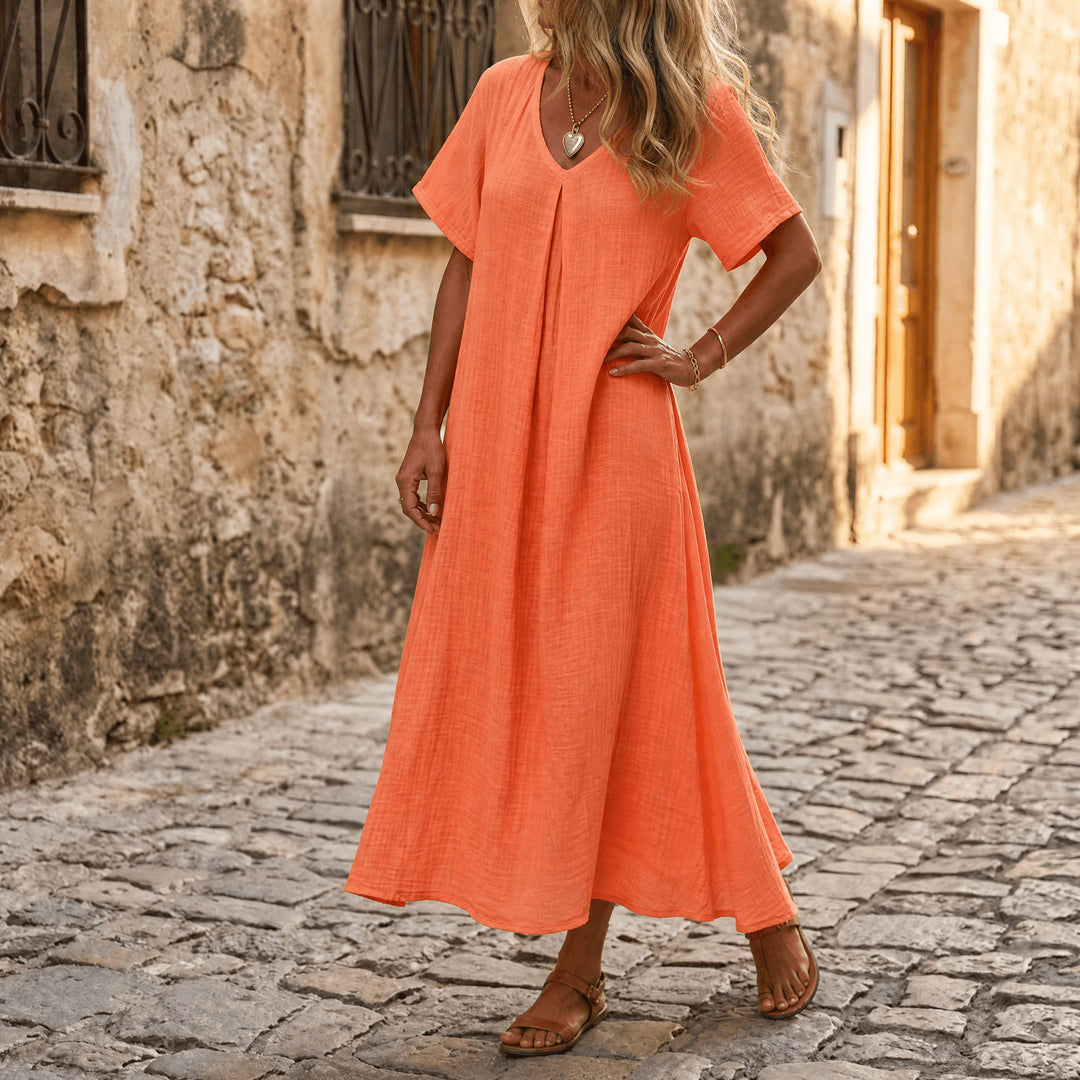 Breezy Cotton Linen Summer Dress