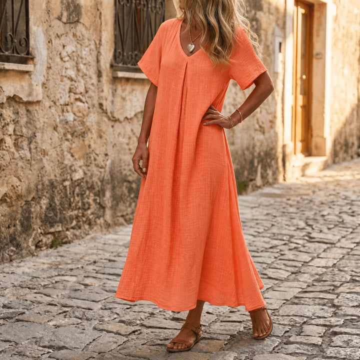 Breezy Cotton Linen Summer Dress