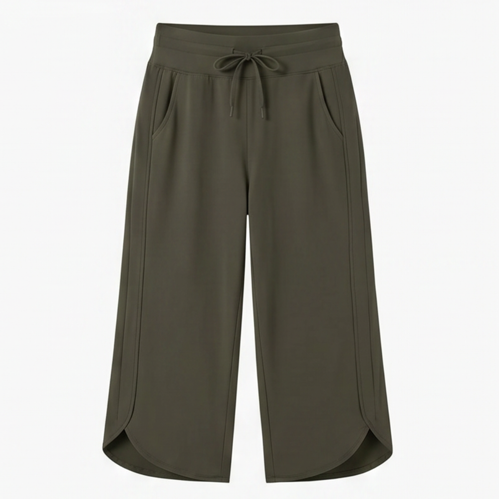 Lunavia Wide-Leg Tulip-Hem Capri Pants with Pockets — View 18 | Clova