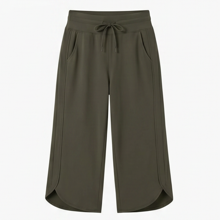 Lunavia Wide-Leg Tulip-Hem Capri Pants with Pockets — View 18 | Clova