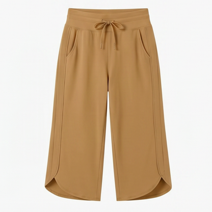 Lunavia Wide-Leg Tulip-Hem Capri Pants with Pockets — View 19 | Clova
