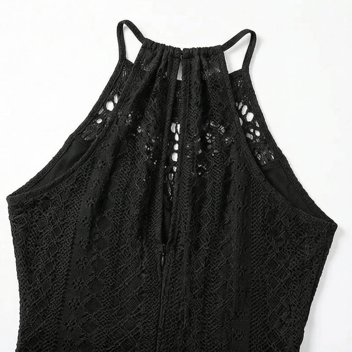 Lace Halterneck Maxi Dress