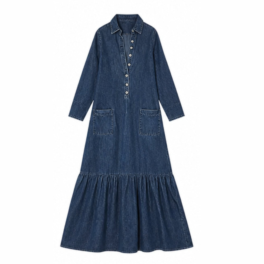 Soft-Touch Maxi Dress with Tiered Ruffle Hem