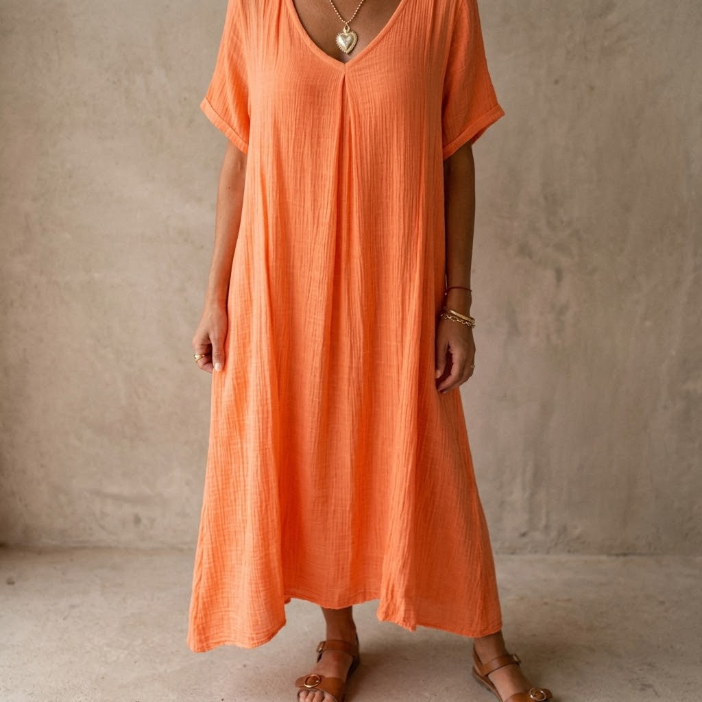 Breezy Cotton Linen Summer Dress