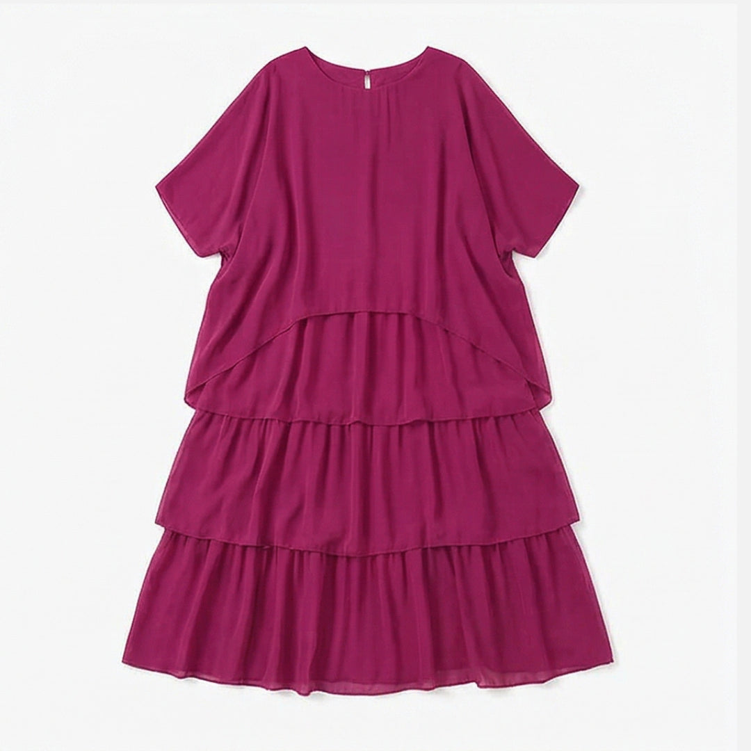 Flowing Tiered Chiffon Maxi Dress
