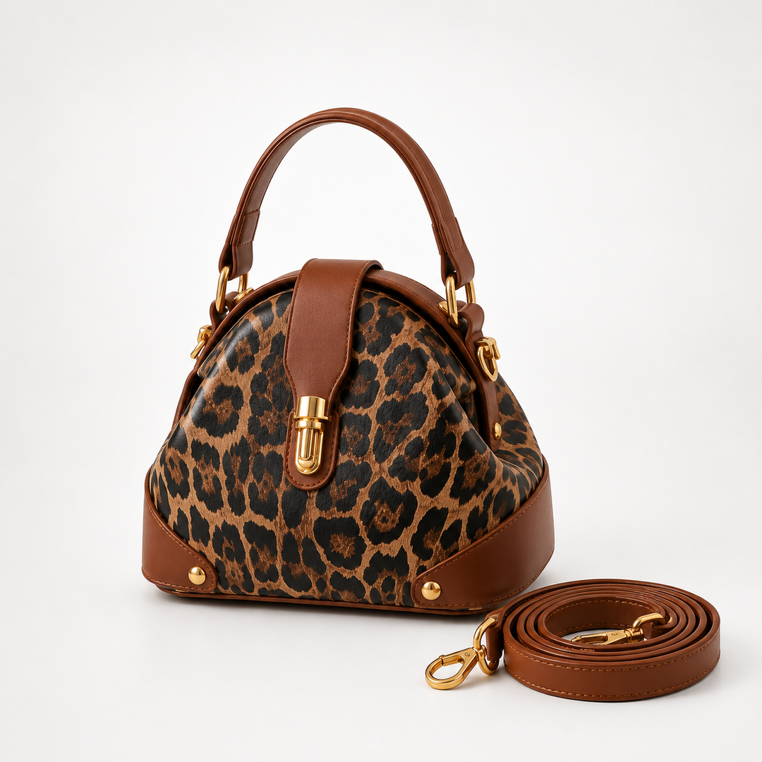 Two-Tone Leather Handbag for Day to Night