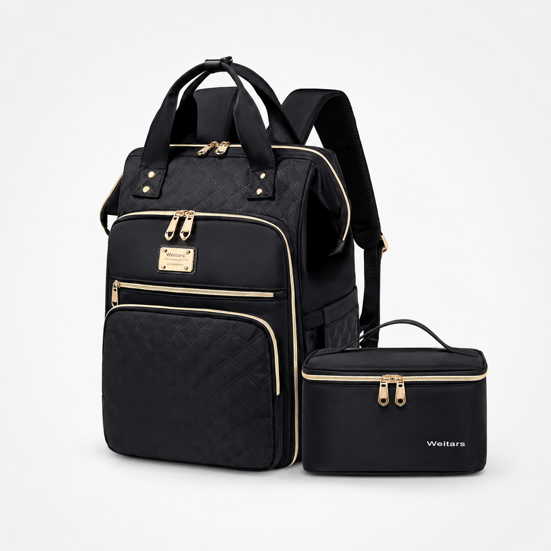 Insulated Backpack with Lunch Box, Laptop Sleeve, Waterproof Oxford