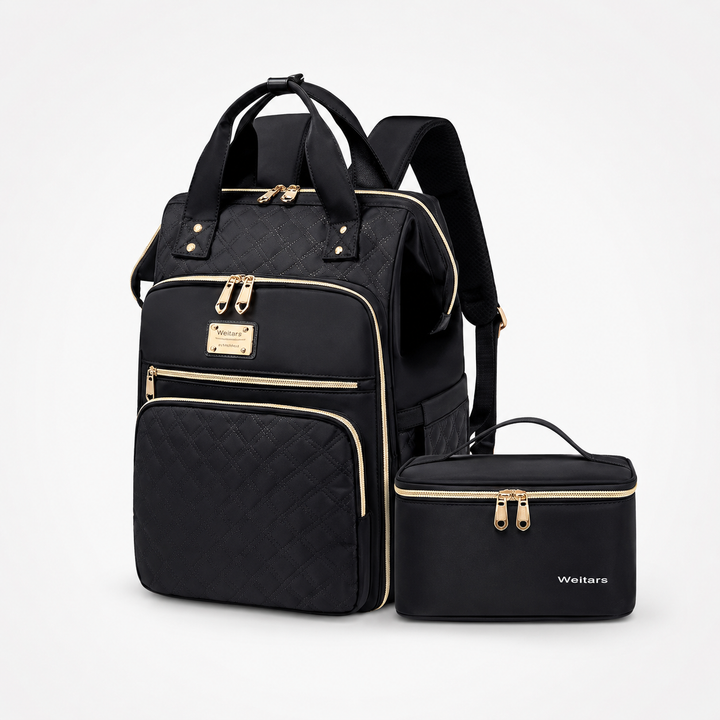 Insulated Backpack with Lunch Box, Laptop Sleeve, Waterproof Oxford