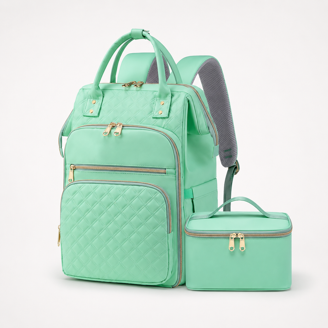 Insulated Backpack with Lunch Box, Laptop Sleeve, Waterproof Oxford