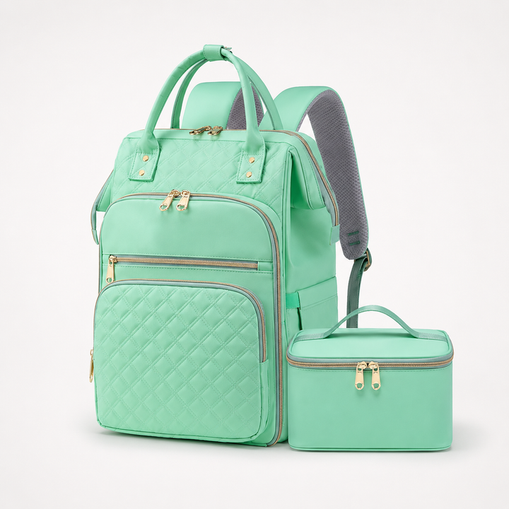 Insulated Backpack with Lunch Box, Laptop Sleeve, Waterproof Oxford