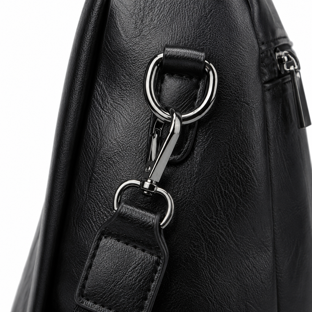 Convertible Leather Backpack Crossbody Bag for Women