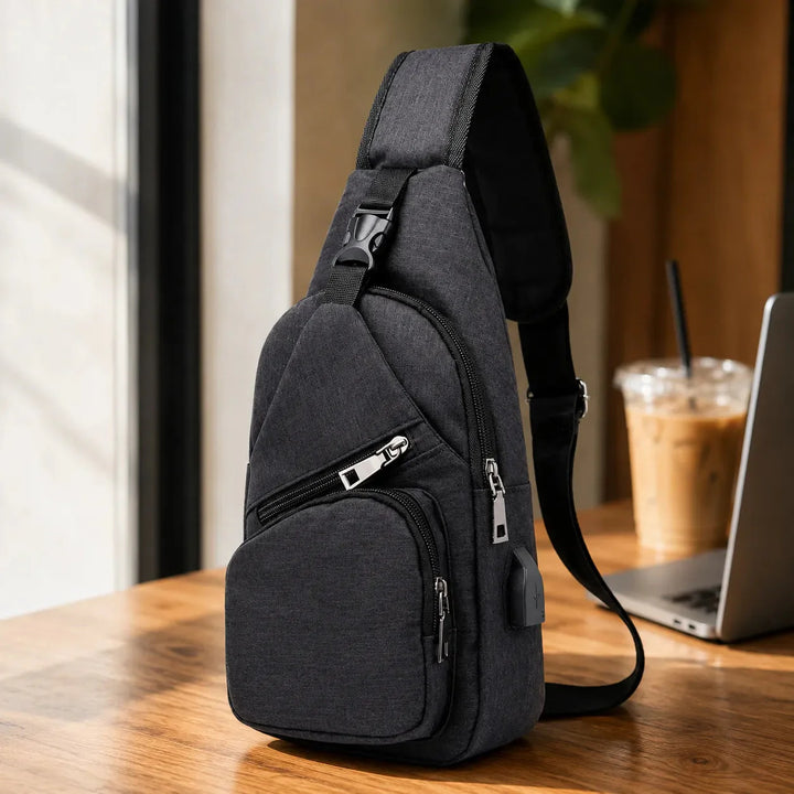 Crossbody Sling Bag with USB Charging Port