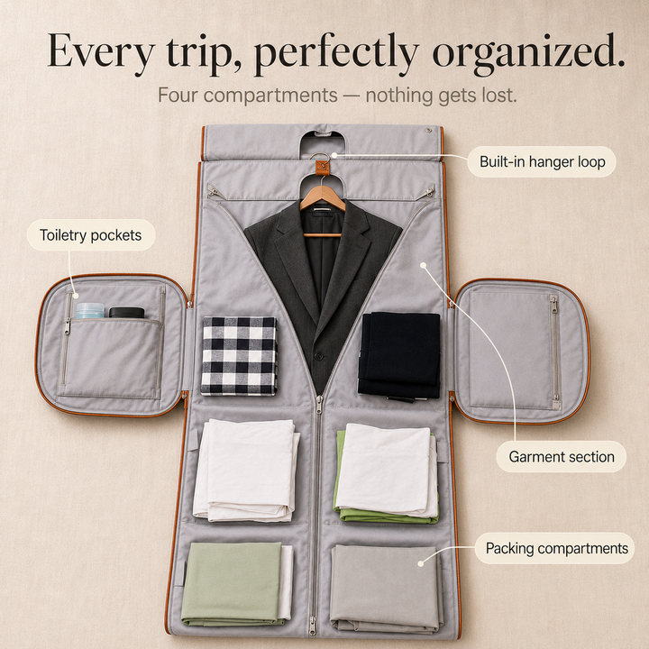 Convertible Garment Duffel Bag with Built-in Hanger, Carry-On Travel Bag for Women