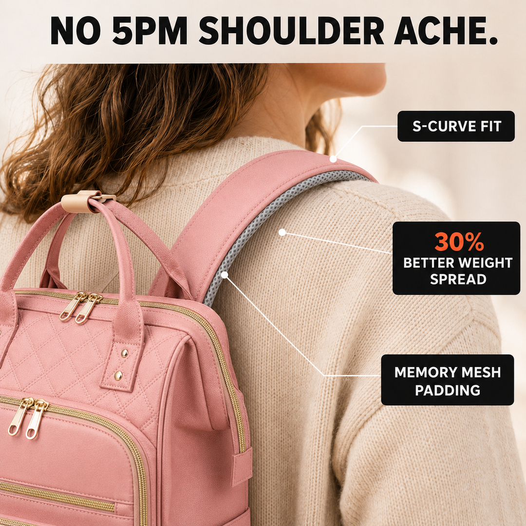 Insulated Backpack with Lunch Box, Laptop Sleeve, Waterproof Oxford
